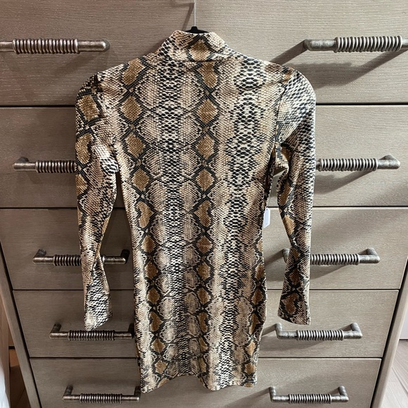 Snakeskin animal print sexy mini dress NWT small large - Picture 4 of 16